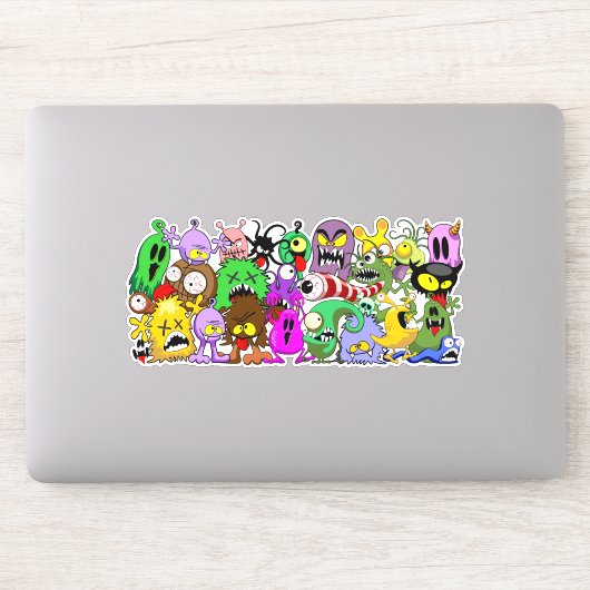 Monsters Leuke Karakters Halloween Patroon Sticker (Computer)