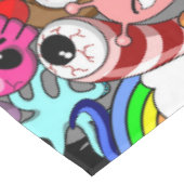 Monsters Leuke Karakters Halloween Patroon Tafelkleed (Gekanteld)