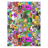 Monsters Leuke Karakters Halloween Patroon Tafelkleed (Voorkant)
