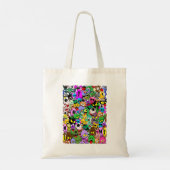 Monsters Leuke Karakters Halloween Patroon Tote Bag (Achterkant)