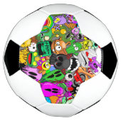 Monsters Leuke Karakters Halloween Patroon Voetbal (Gedraaid)