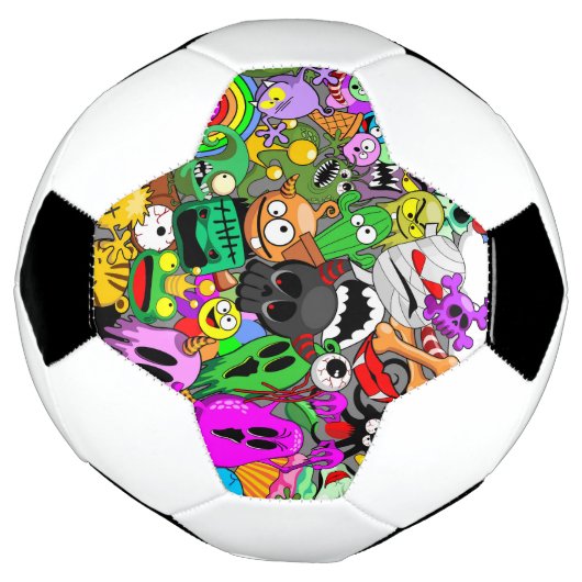 Monsters Leuke Karakters Halloween Patroon Voetbal (Gedraaid)