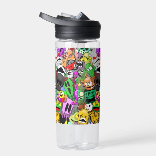 Monsters Leuke Karakters Halloween Patroon Waterfles