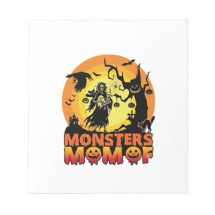 Monsters Moeder Halloween Monster Geest Skelet Spo Notitieblok
