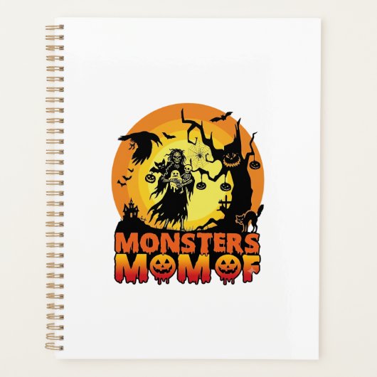 Monsters Moeder Halloween Monster Geest Skelet Spo Planner (Voorkant)