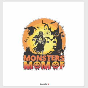 Monsters Moeder Halloween Monster Geest Skelet Spo Sticker