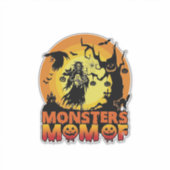 Monsters Moeder Halloween Monster Geest Skelet Spo Sticker (Voorkant)