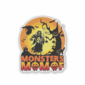 Monsters Moeder Halloween Monster Geest Skelet Spo Sticker (Voorkant)