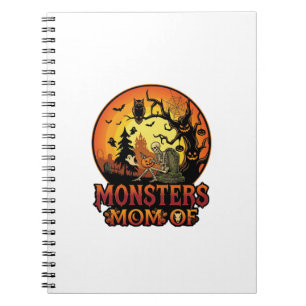 Monsters Moeder Halloween Skelet Pompoen Uil Griez Notitieboek
