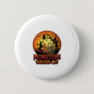 Monsters Moeder Halloween Skelet Pompoen Uil Griez Ronde Button 5,7 Cm