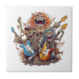 Monsters of Rock and Roll voor muziekliefhebbers Tegeltje
