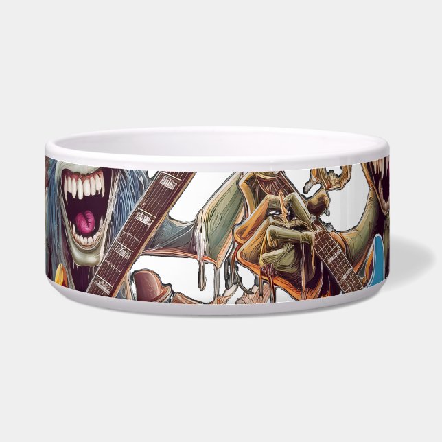 Monsters of Rock and Roll voor muziekliefhebbers Voerbakje (Voorkant)