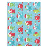 Monsters op blauwe feestdag plakken tafelkleed (Voorkant)