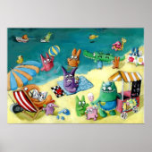 Monsters op het strand poster (Voorkant)
