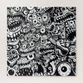 monsters patroon lelijk abstract spooky eng grieze legpuzzel (Verticaal)