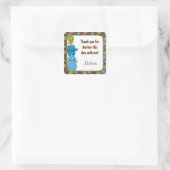 MONSTERS Peek a Boo Baby shower vierkante sticker  (Tas)