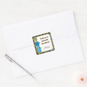 MONSTERS Peek a Boo Baby shower vierkante sticker  (Envelop)