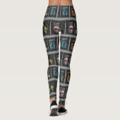 Monsters portretten Creepy Illustrations Zombies Leggings (Achterkant)