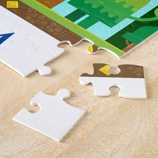 Monsters puzzel met de naam van het kind. legpuzzel (Zijkant)