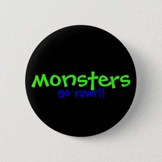 Monsters! Ronde Button 5,7 Cm (Voorkant)