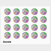 monsters ronde sticker (Vel)
