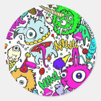 monsters ronde sticker