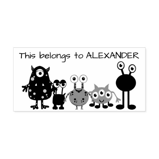 Monsters Rubberstempel (Afrduk)