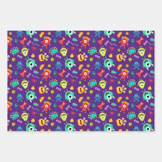 Monsters Tijd Inpakpapier Vel (Voorkant 2)