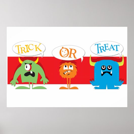 Monsters Trick-or-Treat Poster (Voorkant)