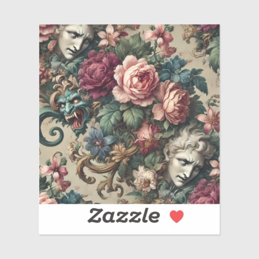 Monsters tussen Mannen - Gotische Barok Sticker (Vel)