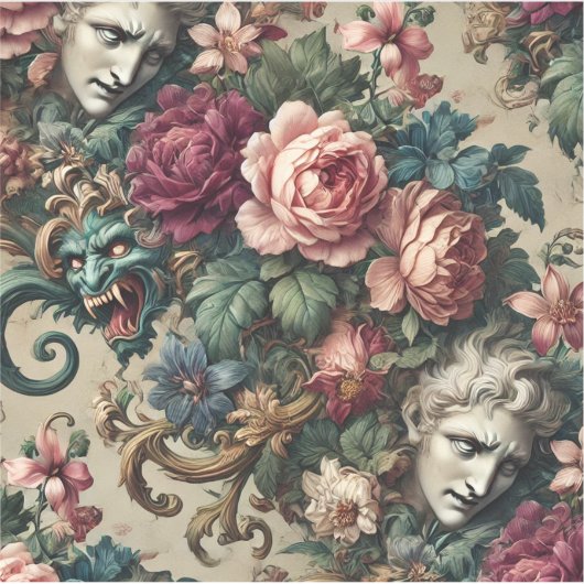 Monsters tussen Mannen - Gotische Barok Sticker (Voorkant)