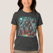Monsters van de Moon Creepy Eyeball Invasion Tri-Blend Shirt (Voorkant)