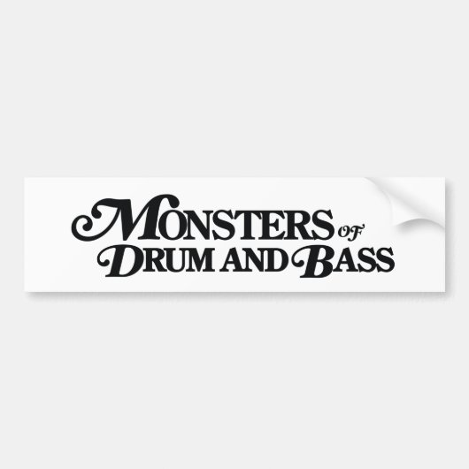 Monsters van Drum and Bass-bumpersticker Bumpersticker (Voorkant)