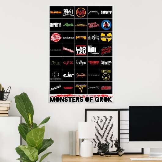 Monsters van Grok Poster (Thuiskantoor)