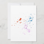 Monsters van kleurrijke verf | Artiest Easel Funny Aankondiging (Achterkant)