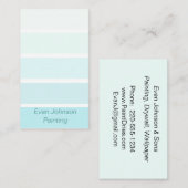 Monsters van lichte blauwe verf visitekaartje (Voorkant / Achterkant)