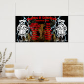 Monsters van Waffenrock Poster (Keuken)