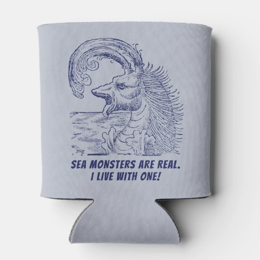 Monsters van zee zijn echte Humor Blikjeskoeler (Achterkant)