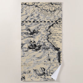 Monsters voor de Wereldkaart van de Stille Oceaan Strandlaken