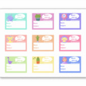 Monsters voor schoolboeken of voor kinderen hobby sticker (Voorkant)