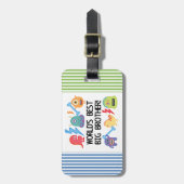 Monsters World Best Big Brother Bagagelabel (Voorkant verticaal)