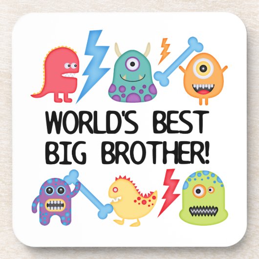 Monsters World Best Big Brother Bier Onderzetter (Voorkant)