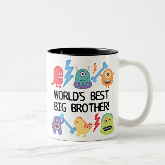Monsters World Best Big Brother Tweekleurige Koffiemok (Rechts)