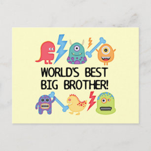 Monsters World's Best Big Brother Briefkaart