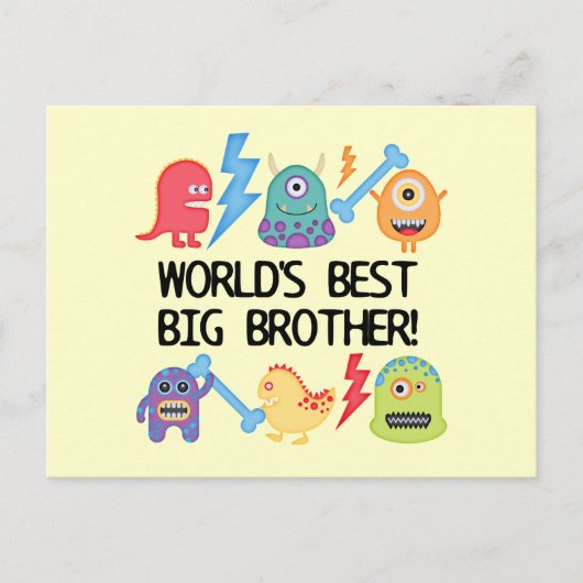Monsters World's Best Big Brother Briefkaart (Voorkant)