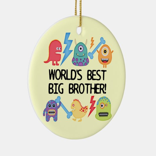 Monsters World's Best Big Brother Keramisch Ornament (Rechts)