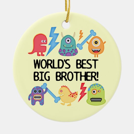 Monsters World's Best Big Brother Keramisch Ornament (Voorkant)
