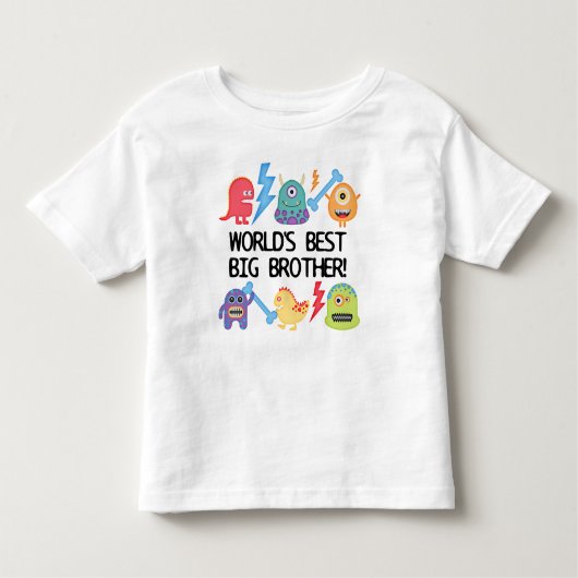 Monsters World's Best Big Brother Kinder Shirts (Voorkant)