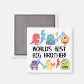 Monsters World's Best Big Brother Magneet (Voorkant / Achterkant)