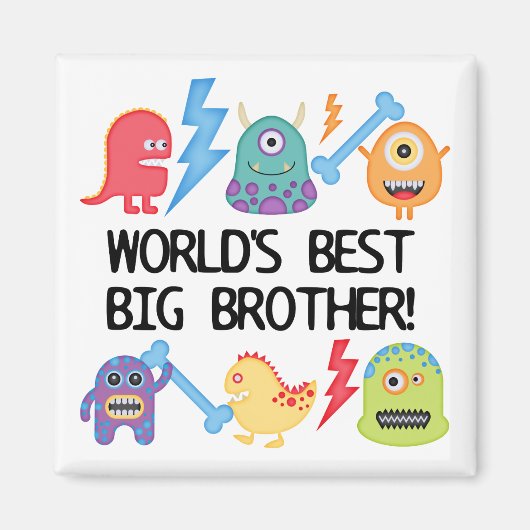 Monsters World's Best Big Brother Magneet (Voorkant)